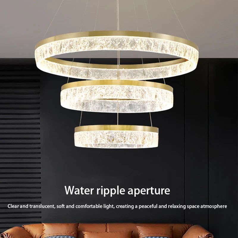 DecorBites™ Gold LED Chandeliers for Elegant Home and Hotel Decor