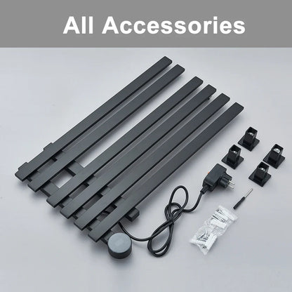 DecorBites™ Electric Towel Warmer Rack Thermostatic Digital Display Stainless Steel Holder