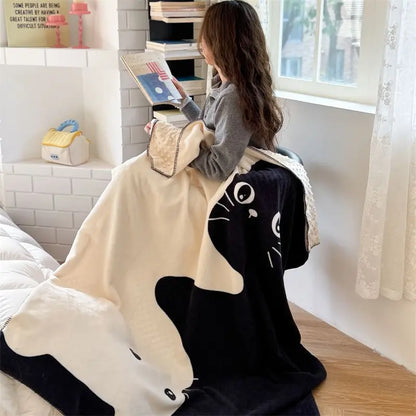 DecorBites™ Kids Cartoon Milk Velvet Nap Blanket: Soft & Warm Quilt for All Seasons