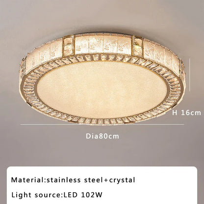 Lámpara de techo de lujo DecorBites™ de cristal - LED dorado para decoración del hogar