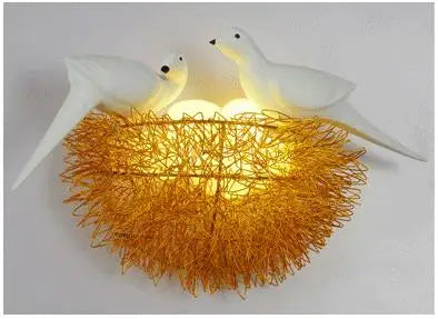 Decorbites™ Lámpara de Pared LED Nido de Pájaro Dorado Decoración Moderna para el Hogar Applique de Pared