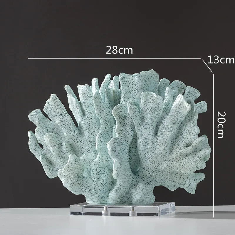 DecorBites™ Coral Resin Sculpture: Colorful Crystal Ornaments for Home Decor