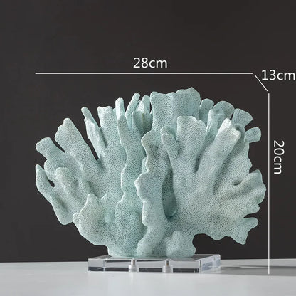DecorBites™ Coral Resin Sculpture: Colorful Crystal Ornaments for Home Decor