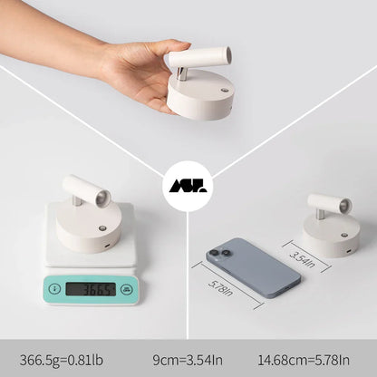 DecorBites™ Dimmable Wireless Wall Mounted Spotlight 3W USB Recharge LED Night Light