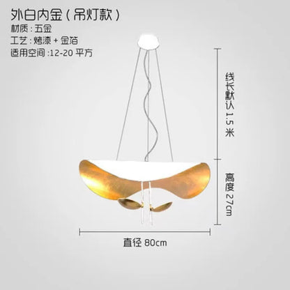 DecorBites™ Gold Texture LED Pendant Lights: Modern Living Room Bedroom Hanging Lamps