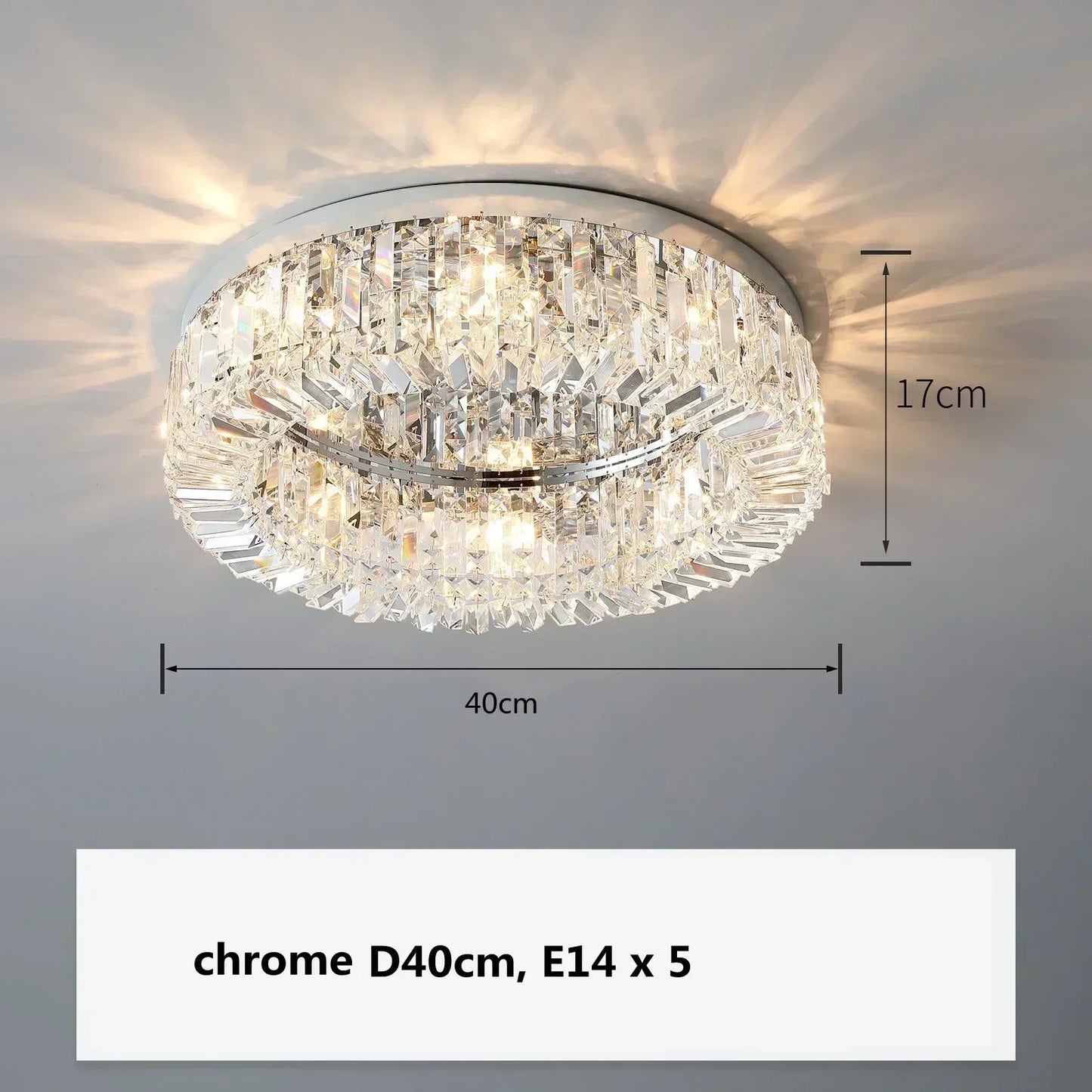 DecorBites™ Gold Crystal Pendant Chandelier for Modern Dining Room Lighting