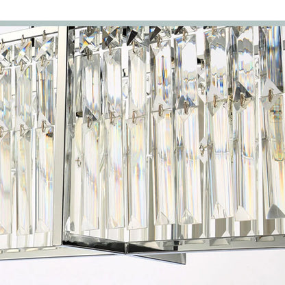 DecorBites™ Crystal Chandelier: Modern Rectangular Lighting for Living Room, Dining Room, Bar