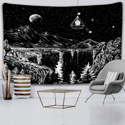 Starry Sky Tapestry Wall Hanging for Boho Room Decor by Decobites