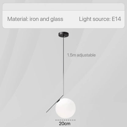 DecorBites™ Glass Pendant Lights: Modern Bedroom Bedside Chandeliers for Home Indoor Decor