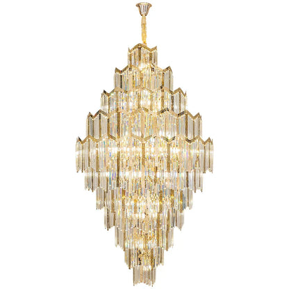 DecorBites™ Crystal Chandelier: Modern Simple Luxury for Duplex Villa & Loft