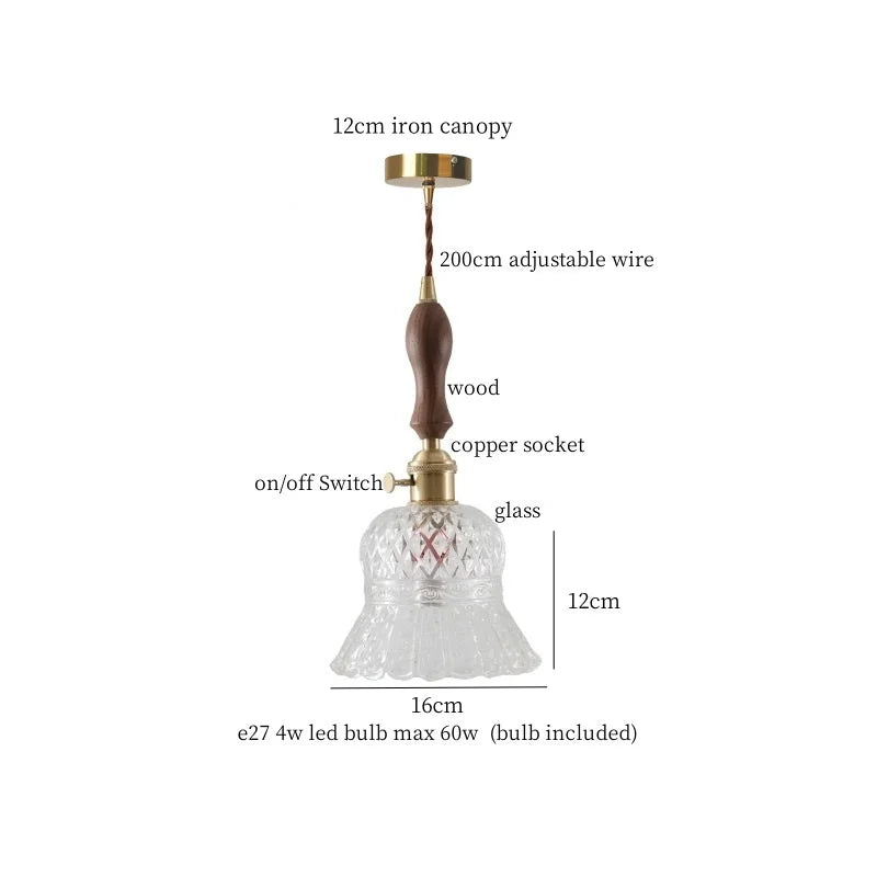 DecorBites™ Green Glass LED Pendant Lights - Nordic Minimalist Style for Bedroom, Living Room