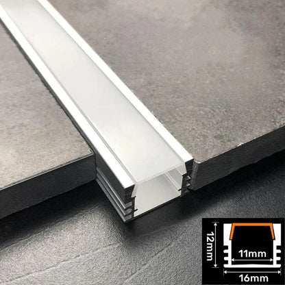DecorBites™ LED Aluminum Profiles Corner Channel with Transparent/Milky Diffuser for Strip Lights