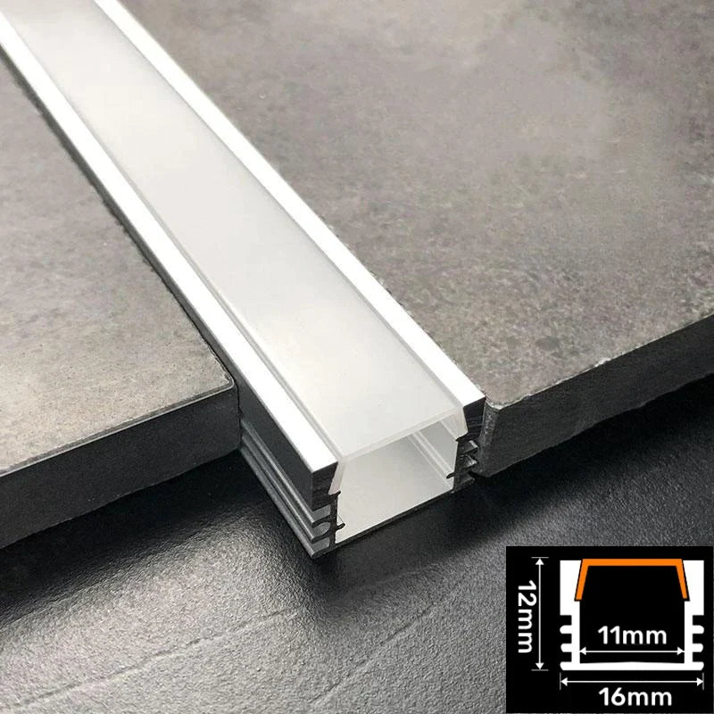 Perfiles de Aluminio LED Decorbites™ Canal Esquinero con Difusor Transparente/Lechoso para Tiras de Luces