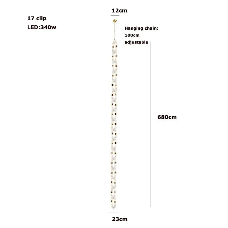 DecorBites™ Crystal Gold Chain Chandelier Ceiling Lamp for Home Décor