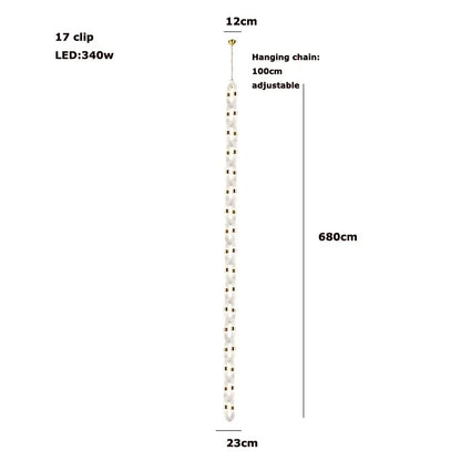 DecorBites™ Crystal Gold Chain Chandelier Ceiling Lamp for Home Décor