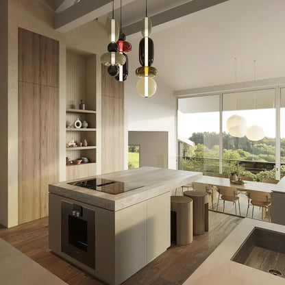 DecorBites™ Candy Glass Ceiling Hanging Chandelier for Loft Living Room