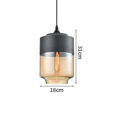DecorBites™ LED Glass Pendant Lamp: Modern Nordic Hanging Light for Kitchen, Bedroom, Hotel & Restaurant decor.