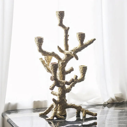 DecorBites™ Golden Bough Candelabrum Tree Candlestick Holder for Wedding Decoration