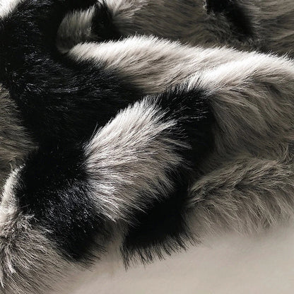 Decobites Zebra Print Faux Fur Blanket - Luxurious Bed Linen, Fox Fur Throw, Sofa Plaid