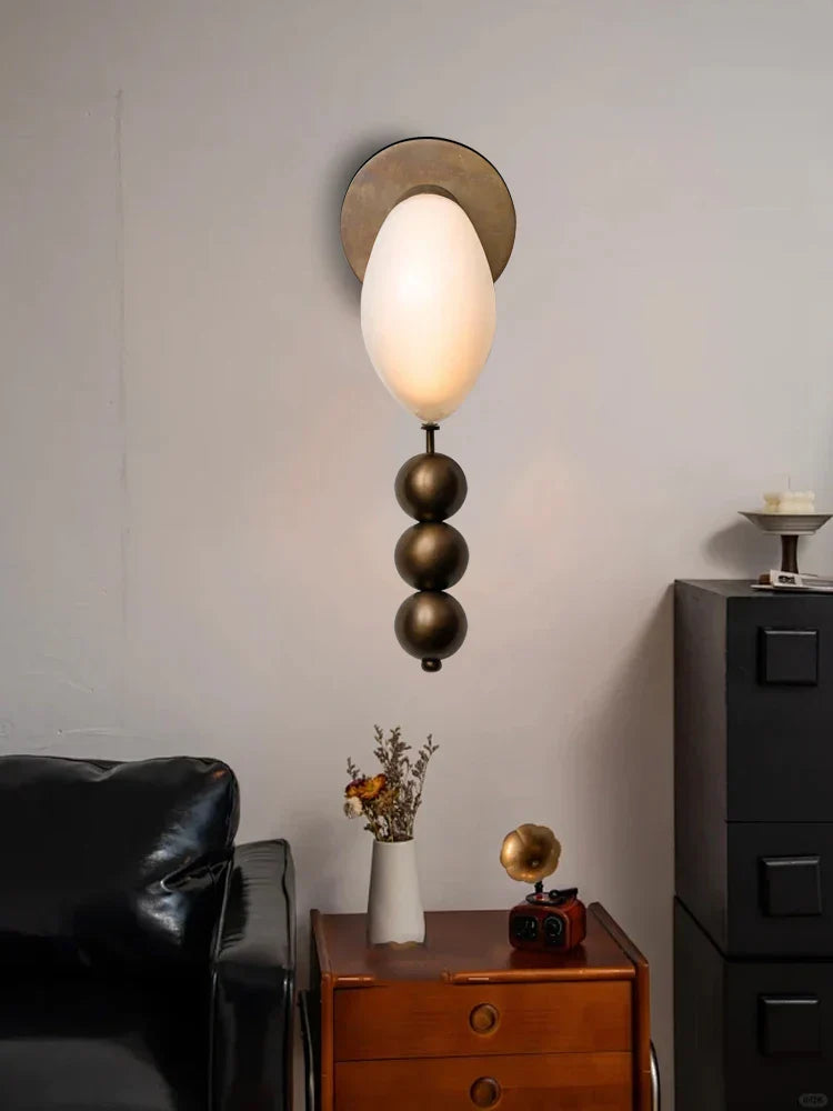 DecorBites™ Brass Curve Glass Wall Lamp Bedside Lamps Luxury Wall Mounted Lighting