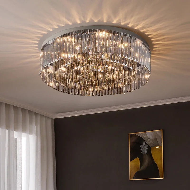 DecorBites™ Crystal Chandelier: Luxury Nordic Ceiling Light for Home Interior Decoration