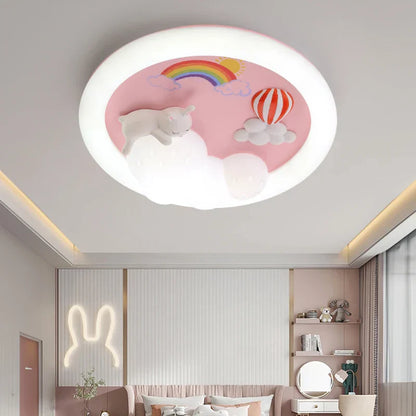 DecorBites™ Kids Ceiling Light: Minimalist Pink Blue Lamp for Bedroom or Living Room