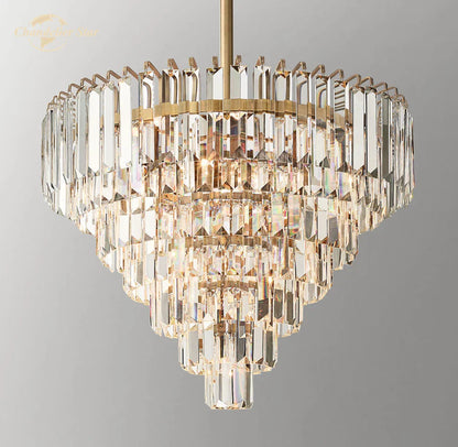 DecorBites™ Crystal Chandelier | Modern Round Dining Room Pendant Light