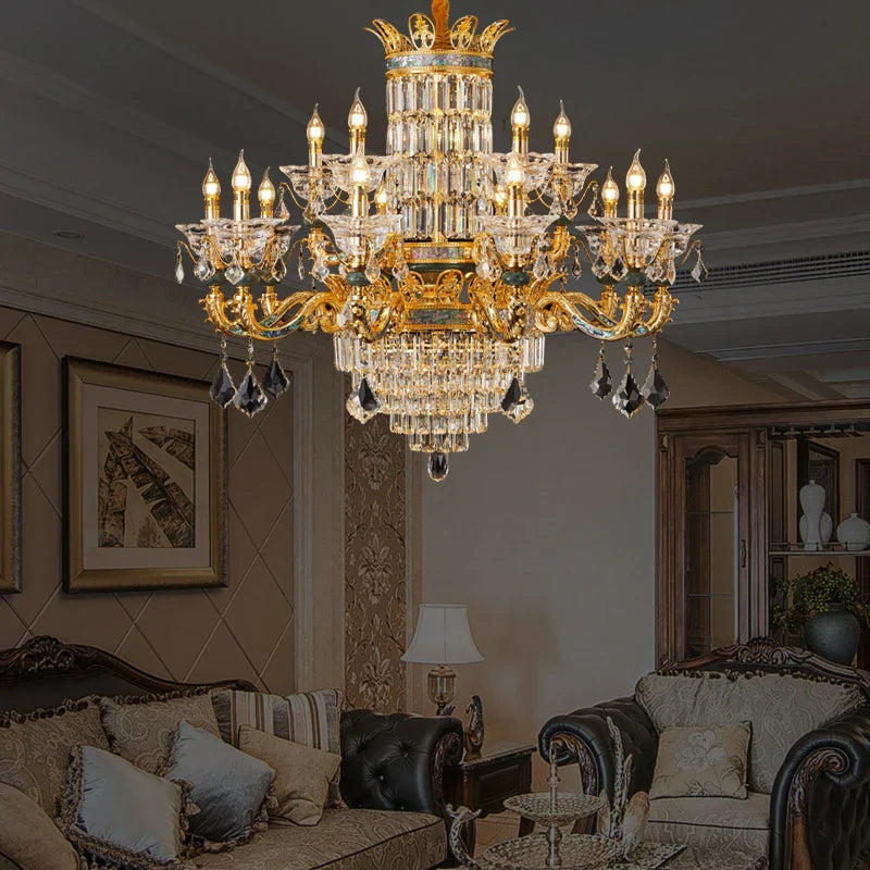 Decorbites™ Lámpara de Cristal de Lujo: Elegante Cobre para Sala de Estar Comedor Luz de Vela