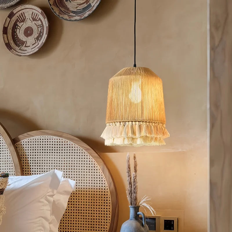 DecorBites™ Hemp Rope E27 LED Pendant Lights Chandelier Lighting - Nordic Minimalism