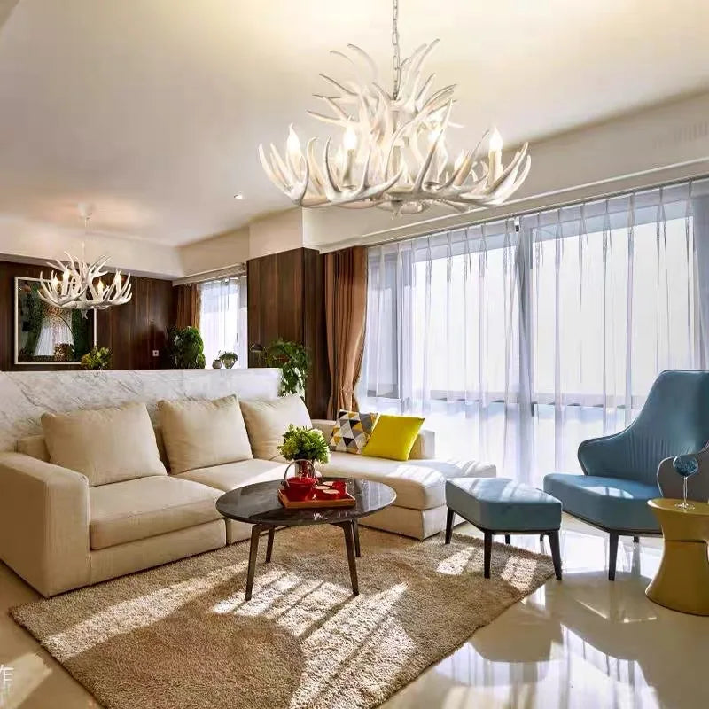 ثريا DecorBites™‎ المعلقة على شكل قرن الغزال للديكور المنزلي ووحدات الإضاءة