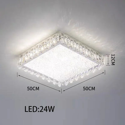 DecorBites™ Crystal LED Ceiling Chandelier: Modern Dimmable Lighting Fixture for Stylish Home Decor