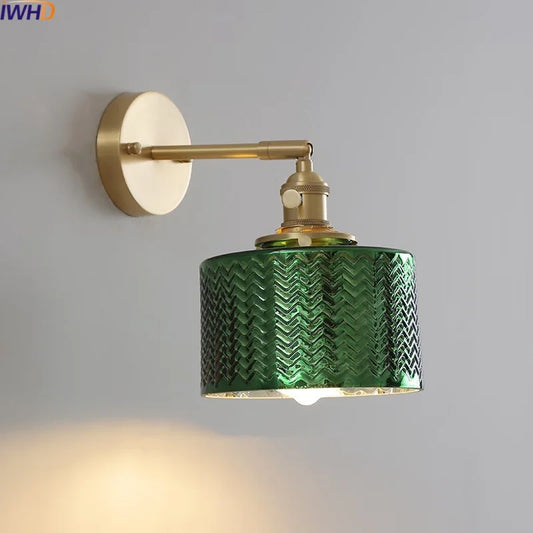 DecorBites™ Green Glass LED Wall Lamps - Modern Home Decor Applique Murale
