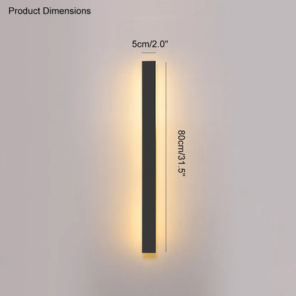ديكوربايتس™ مصباح حائط LED أسود مقاوم للماء | ديكور بسيط للحديقة الخارجية والشرفة والتراس