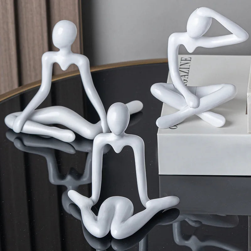 DecorBites™ Abstract Figures Ornament Sculpture for Home Office Decor