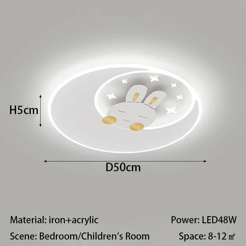 DecorBites™ Cartoon Elephant Rabbit Ceiling Light for Kid's Room