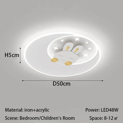 DecorBites™ Cartoon Elephant Rabbit Ceiling Light for Kid's Room