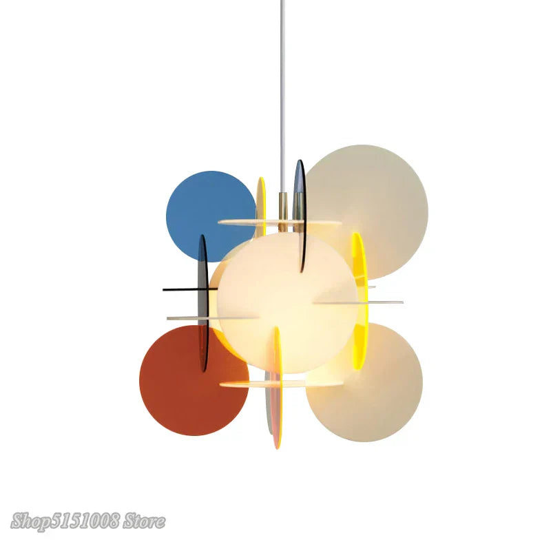 DecorBites™ LED Acrylic Pendant Lights: Nordic Creative Splice, Colorful for Living Room & Children's Room