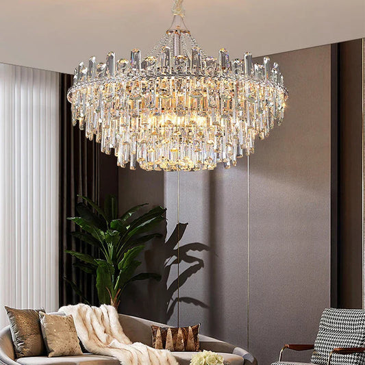 DecorBites™ Crystal Chandelier for Modern Luxe Home, Bedroom, Dining Room Villas