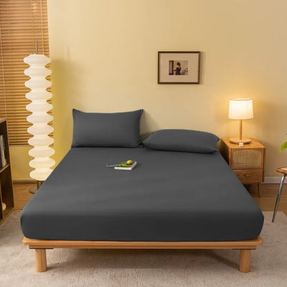 Sábana ajustable DecorBites™ Cozy de color liso - Funda de colchón para todas las estaciones