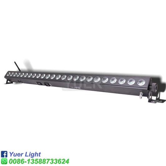 ديكوربايتس™ 24 × 4 واط 4 في 1 RGBW LED جداري مع التحكم DMX لمنصة DJ والبار