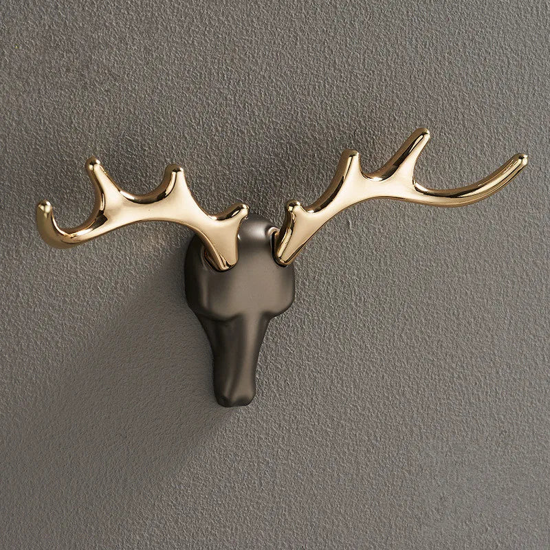 DecorBites™ Brass Wall Mount Robe Hooks for Bathroom and Door - Towel, Hat, Coat Holder