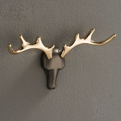 DecorBites™ Brass Wall Mount Robe Hooks for Bathroom and Door - Towel, Hat, Coat Holder