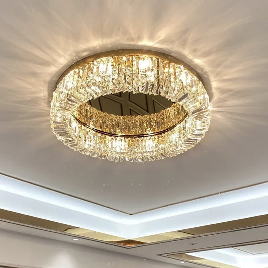 DecorBites™ Gold Crystal Pendant Chandelier for Modern Dining Room Lighting