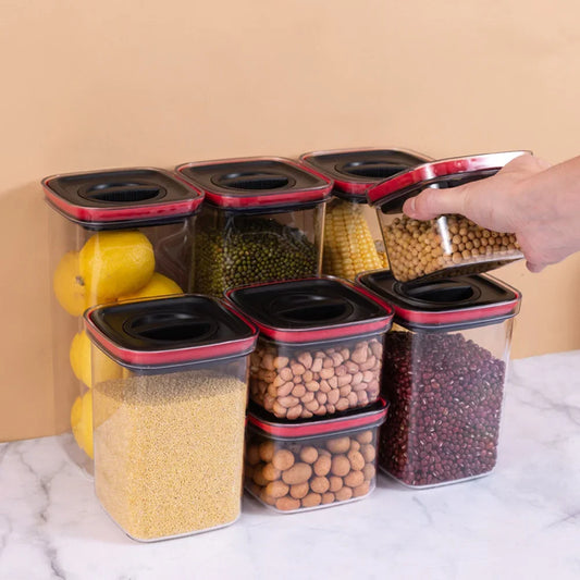 DecorBites™ Kitchen Storage Container Jars with Lid for Cereals Spices Organization