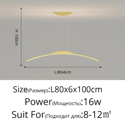 DecorBites™ LED Ceiling Pendant Lamp: Minimalist Chandelier, Height Adjustable, Home Decor Solution