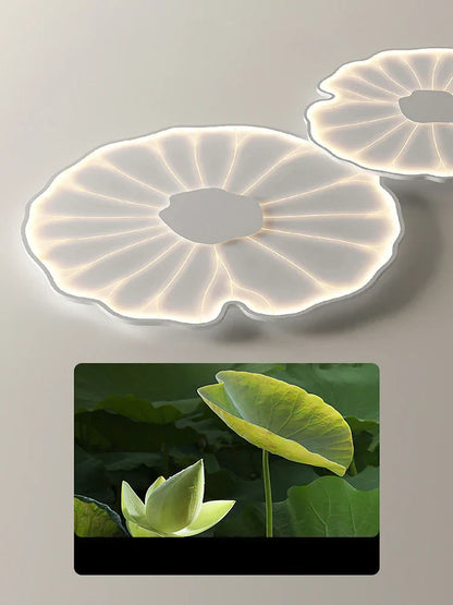 DecorBites™ Lotus Leaf Design LED Ceiling Lamp: Smart Chandelier Light for Home Décor