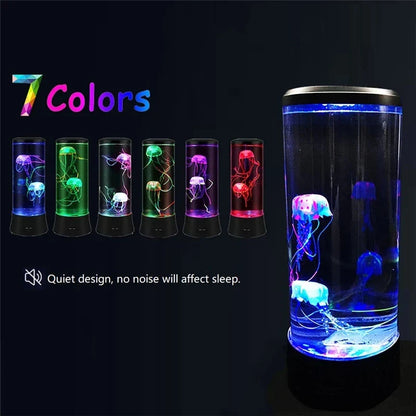 DecorBites™ LED Jellyfish Lamp Color Changing Night Light Aquarium Mood Lights