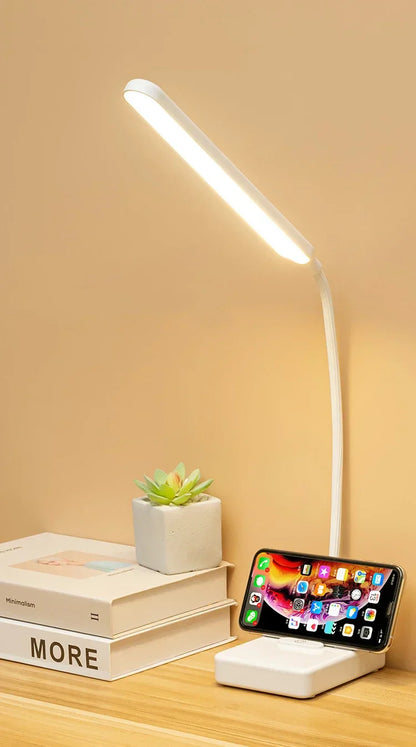 DecorBites™ LED Foldable Desk Lamp with 3-Level Color & Touch Dimmable Light