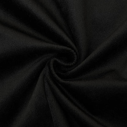 Funda de cojín DecorBites™ de terciopelo negro con flecos y borlas para cama, sofá o sillón