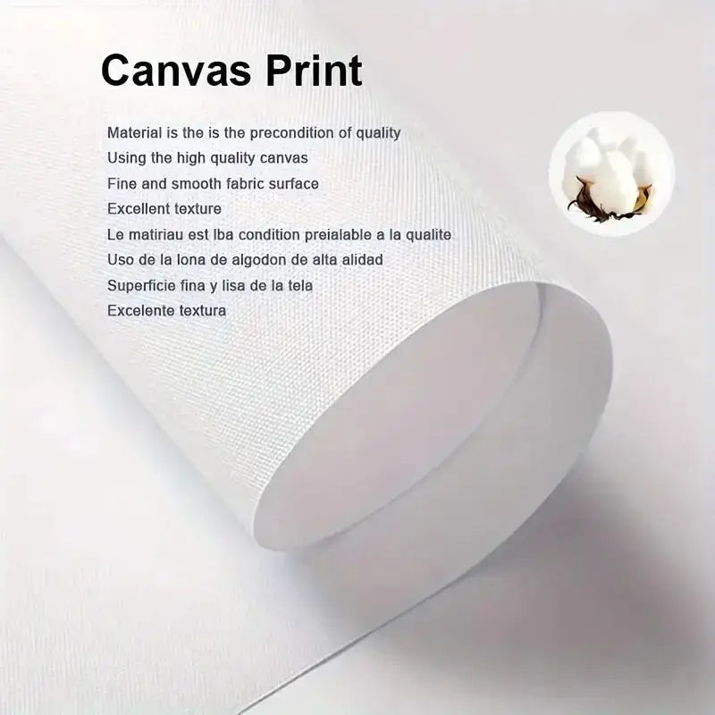 Arte de Pared en Lienzo Abstracta Beige de Flor Japonesa Decorbites™